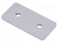 Flat bar; for profiles; with bore without countersunk; W: 30mm ELESA+GANTER