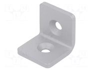 Angle bracket; for profiles; with bore for countersunk screws ELESA+GANTER