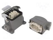 Connector: HDC; male + female; GWconnect; PIN: 6; 16A; 500V; 6+PE MOLEX