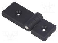 Hinge; Width: 94mm; technopolymer PA; black; H: 36mm; for profiles ELESA+GANTER