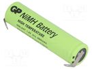 Re-battery: Ni-MH; 7/5A; 1.2V; 4000mAh; soldering lugs; Ø18.3x71mm GP