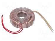 Transformer: toroidal; 100VA; 230VAC; 8V; 12.5A; Leads: cables; IP00 INDEL