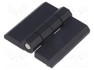 Hinge; Width: 60mm; zinc and aluminium alloy; black; H: 60mm ELESA+GANTER