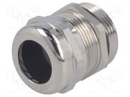 Cable gland; PG21; IP68; brass; Body plating: nickel BM GROUP