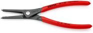 KNIPEX 49 11 A3 Precision Circlip Pliers for external circlips on shafts with non-slip plastic coating grey atramentized 225 mm