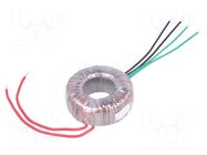 Transformer: toroidal; 50VA; 230VAC; 12V; 24V; 2.05A; 1.02A; Ø: 85mm INDEL