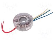 Transformer: toroidal; 200VA; 230VAC; 24V; 24V; 4.16A; 4.16A; H: 50mm INDEL