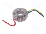 Transformer: toroidal; 120VA; 230VAC; 24V; 24V; 2.5A; 2.5A; Ø: 105mm INDEL