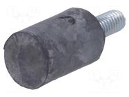 Vibroisolation foot; Ø: 10mm; H: 15mm; Shore hardness: 55±5; 78N ELESA+GANTER