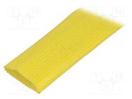 Insulating tube; fiberglass; yellow; -30÷155°C; Øint: 22mm; L: 5m FAVIER