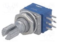 Potentiometer: shaft; 25mW; 100kΩ; ±10%; 300°; for PCB; logarithmic BOURNS