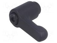 Lever; adjustable; Slider height: 24.5mm; Body: black; GN 300 ELESA+GANTER