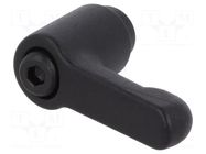 Lever; adjustable; Slider height: 24.5mm; Body: black; GN 300 ELESA+GANTER