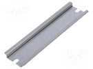 DIN rail; steel; W: 35mm; L: 140mm; ALN161609,P161609; Plating: zinc FIBOX
