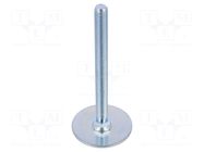 Foot; Base dia: 60mm; M12; steel; Plunger length: 125mm ELESA+GANTER