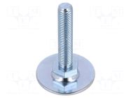 Foot; Base dia: 40mm; M10; steel; Plunger length: 50mm ELESA+GANTER