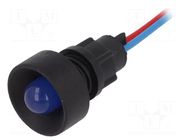 Indicator: LED; recessed; blue; 12÷24VDC; 12÷24VAC; Ø13mm; IP20 ELPROD