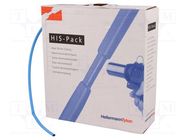 Heat shrink sleeve; 2: 1; 3.2mm; L: 10m; blue; cardboard packaging HELLERMANNTYTON