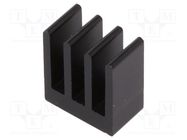 Heatsink: extruded; black; L: 8mm; W: 13.5mm; H: 15.24mm; 25.6K/W FISCHER ELEKTRONIK