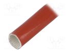 Insulating tube; fiberglass; brick red; -60÷250°C; Øint: 20mm FAVIER