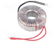 Transformer: toroidal; 100VA; 230VAC; 10V; 10A; Leads: cables; IP00 INDEL