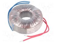 Transformer: toroidal; 100VA; 230VAC; 55V; 1.81A; Leads: cables INDEL