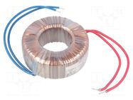 Transformer: toroidal; 50VA; 230VAC; 12V; 4.1A; Leads: cables; IP00 INDEL