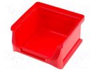 Container: cuvette; plastic; red; 102x100x60mm; ProfiPlus Box 1 ALLIT AG