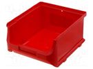 Container: cuvette; plastic; red; 137x160x82mm; ProfiPlus Box 2B ALLIT AG