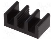 Heatsink: extruded; black; L: 8mm; W: 14mm; H: 6mm; 72K/W; aluminium FISCHER ELEKTRONIK