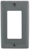 WALL PLATE, NYLON, 1 GANG, GRAY