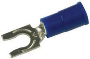 TERMINAL, SPADE/FORK, #8, CRIMP, BLUE