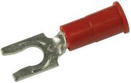 TERMINAL, SPADE/FORK, #8, CRIMP, RED