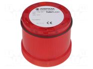 Module: light signaller; red; LED; 24VDC; IP65; Ø70x65.5mm WERMA