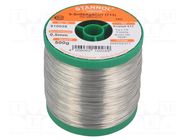 Tin; lead free; Sn95,5Ag3,8Cu0,7; 500um; 0.5kg; reel; 217°C STANNOL