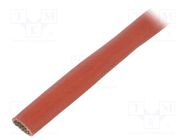 Insulating tube; fiberglass; brick red; -60÷250°C; Øint: 5mm 