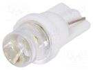 LED lamp; cool white; T08; Urated: 12VDC; 3lm; No.of diodes: 1; 120° OPTOSUPPLY
