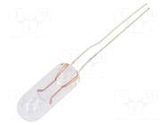 Filament lamp: miniature; 6VDC; 40mA; Bulb: T1 1/4; Ø: 4.2mm Goobay