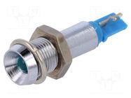 Indicator: LED; recessed; blue; 24÷28VAC; Ø6.2mm; IP50; metal SIGNAL-CONSTRUCT