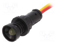 Indicator: LED; recessed; yellow; 12÷24VDC; 12÷24VAC; Ø10mm; IP20 ELPROD