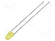LED; 3mm; yellow; 8÷30mcd; 34°; Front: convex; 2.1÷2.5V KINGBRIGHT ELECTRONIC