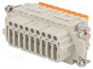 Connector: HDC; female; CDSH; PIN: 27; 10A; 400V; 27+PE; size 77.27 ILME