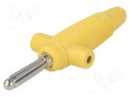 Connector: 4mm banana; plug; 30A; 60VDC; yellow; 3mΩ; 2.5mm2; 60.5mm HIRSCHMANN T&M