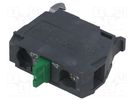 Contact block; 22mm; Harmony XB5; for back plate; Contacts: NO SCHNEIDER ELECTRIC