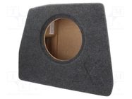 Car loudspeaker enclosure; MDF; gray melange; textil; 250mm; 17l BASSER