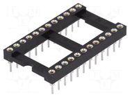 Socket: integrated circuits; DIP24; Pitch: 2.54mm; precision; THT CONNFLY