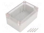 Enclosure: multipurpose; X: 78mm; Y: 118mm; Z: 54mm; ABS; grey; gasket KRADEX