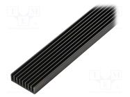 Heatsink: extruded; grilled; black; L: 1000mm; W: 33mm; H: 10mm FISCHER ELEKTRONIK