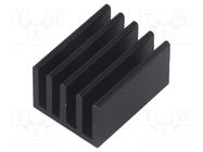 Heatsink: extruded; grilled; black; L: 25mm; W: 19mm; H: 14mm FISCHER ELEKTRONIK