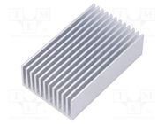 Heatsink: extruded; grilled; natural; L: 75mm; W: 45mm; H: 22mm; raw FISCHER ELEKTRONIK